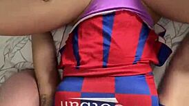 Hot Cheerleader with BIG ASS FUCKS Two Cocks