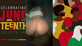 Ebony teen orgasms on big cock