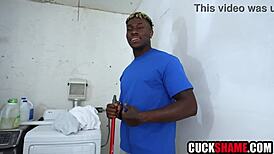 cuckold hubby offers wife to his black worker