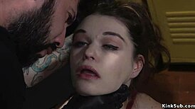 busty shoplifter anal fucked in bondage with hardcore bound bdsm assfucking big tits shop tied up fetish