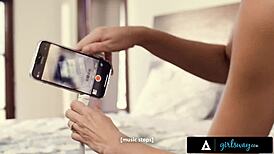 wild kenna james gets strap-on dp'd by vicki chase and katrina colt in lesbian sex tape