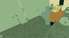 Hey, watch this school nerd sucking cock and getting her pussy pounded in Roblox! 😏