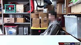 MILF cop blackmails young guy into sex.