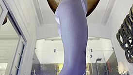 sexy shaved pussy ai butler serves and cums in parody