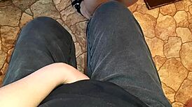 I Jerk Off To My Neighbor In The Kitchen While She Is Preparing Dinner