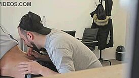 I convinced a straight insurance broker to blow my huge cock