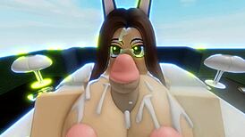 Bunny Girl Encounters Phoenix In An Intriguing Adventure.