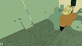 Hey, watch this school nerd sucking cock and getting her pussy pounded in Roblox! 😏