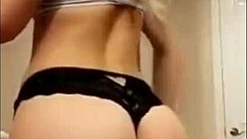 blonde shows off perfect body