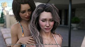 Wife and stepmother in intense big tits action