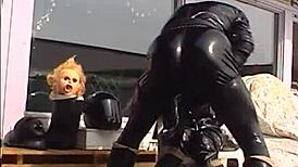 Horny Rubber Babe In XXL Action!