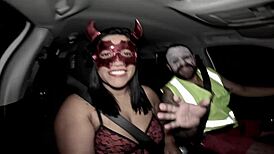 She came back from the halloween party all arrombadinha and gozadinha