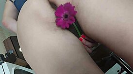 My Flower Fits Perfectly Into My Hairy Pussy