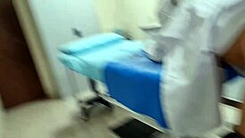 Italian nympho doctor fucks her best friend's husband at work in POV hairy fetish 😈