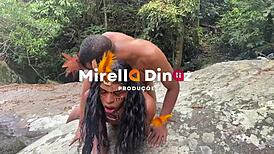 India Nicolly surprised by indigenous in amazon forest 😲