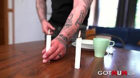 big tits milf mother-in-law choked in kitchen, ready for more?