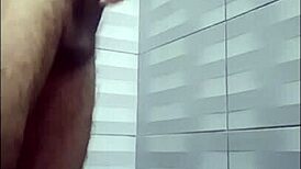 While waiting in the shower for my neighbor, I enjoy some solo time with relaxation.