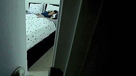 jade nile sucks cock blindfolded, unaware it's her stepbrother