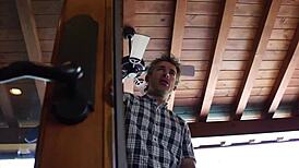 Gigi fucks older stranger doggystyle