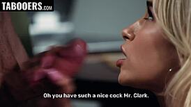 Teen Student Plays With Pussy While Mr. Clark Fucks Her!