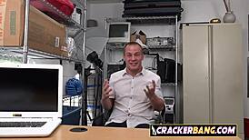 This gay stud loves to suck huge black cocks when he is at work?