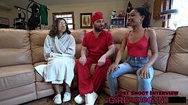 the procedure unfolds with doctor tampa and doctor aria nicole examining the patient in a hospital room. intriguing details from behind the scenes in florida.