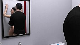 Hot milf ass fucked in bathroom