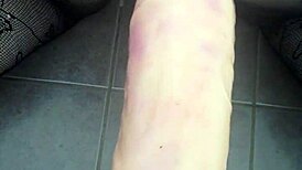 Dildo stretching amateur ass with toys