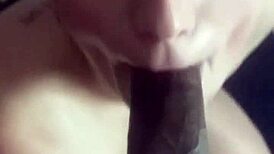 Watch Lena Starr get cum in her eye!