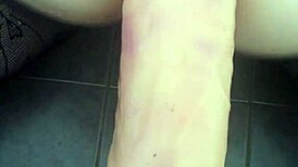 Dildo stretching amateur ass with toys