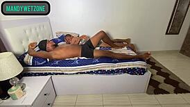 Fucking my step brother bestie has become normal with big natural tits.