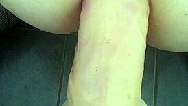 Dildo stretching amateur ass with toys