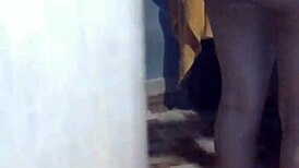 Spying on my neighbor who catches me and invites me over