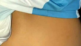 Homemade terrace video of young argentinian babe in first casting