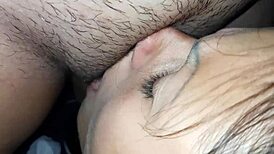 Intense lesbian sex before house robbery with close-up orgasms.