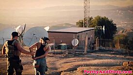 Glamcore Babe Dickrides Border Officer In Office Fantasy