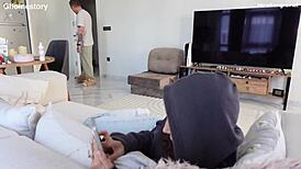 her stepfather punished her in ass for skipping classes