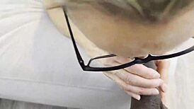 Horny Mature Rita Sucks Black Cock in POV, Ending with Cumshot