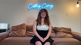 i'm a curvy busty redhead nurse trying out for porn casting