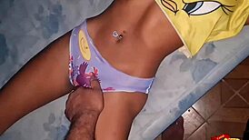 Bold stepfather fucks teen thai babysitter in cosplay