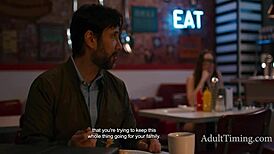 Desperate teen 18+ Katie Kush fucks loan officer roughly.