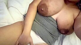 Cute Indian Babe With Big Boobs Masturbating Horny Hairy Pussy