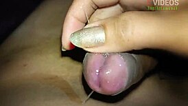 indonesian handjob close-up with masturbation fingering 😏
