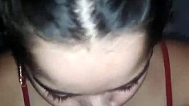 Debora prado gives deep blowjob to her friend at night