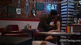 Desperate teen 18+ Katie Kush fucks loan officer roughly.