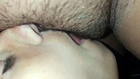 Intense lesbian sex before house robbery with close-up orgasms.