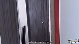 sayafit seduces boyfriend with butt plug in big ass, squirting everywhere