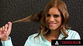 devils film - gorgeous office babe jesse pony gets her sweet ass pounded by her boss 😈