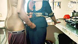 Desi bhabhi interacting with boys in a family setting