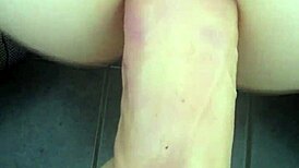 Dildo stretching amateur ass with toys